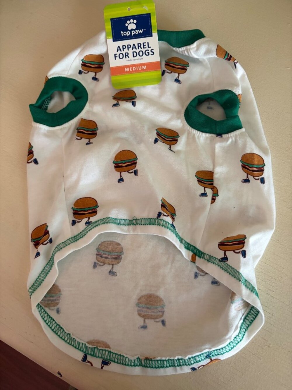 Pet Apparel Dog Shirt Top Paw "Burger Run" Size Medium - Picture 4 of 5
